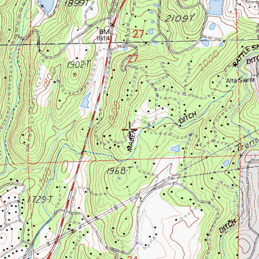 Topographic Map of Kyler Ditch, CA