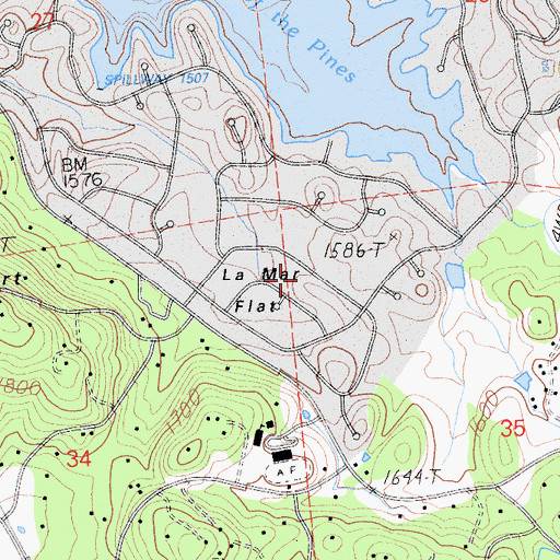Topographic Map of La Mar Flat, CA