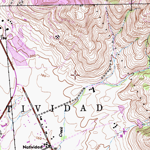 Topographic Map of La Natividad, CA