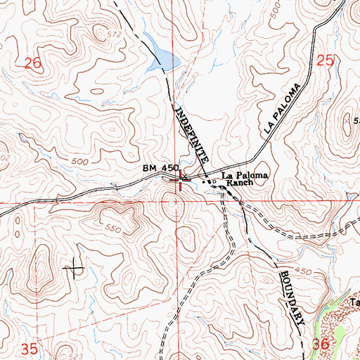 Topographic Map of La Paloma Ranch, CA