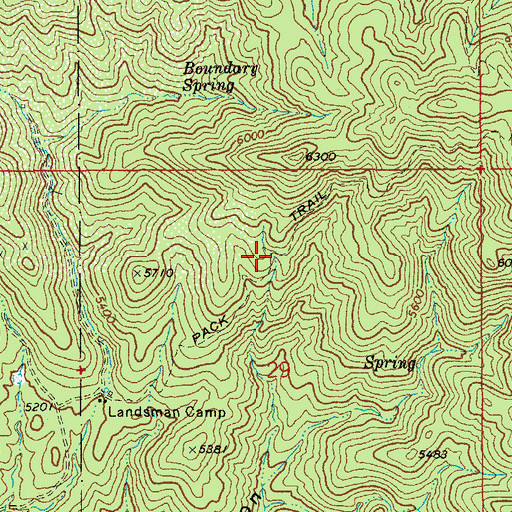 Topographic Map of Spring Trail Spring, AZ