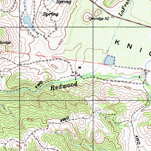 Topographic Map of La Franchi Creek, CA