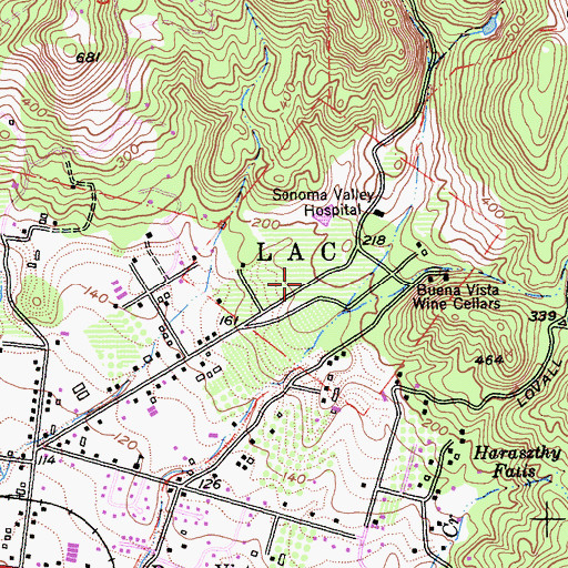 Topographic Map of Lac, CA