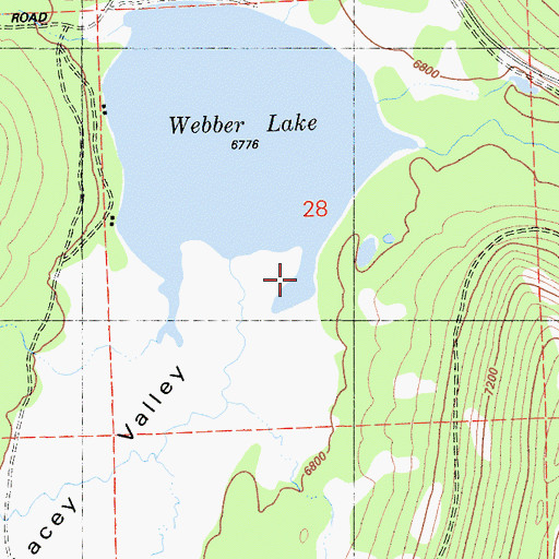 Topographic Map of Lacey Valley, CA
