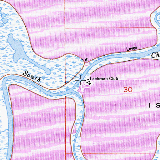 Topographic Map of Lachman Club, CA
