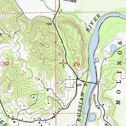 Topographic Map of Lafayette School, CA