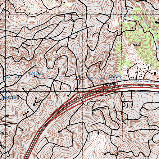 Topographic Map of Lafayette Water Tunnel, CA