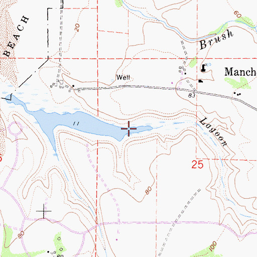 Topographic Map of Lagoon Creek, CA