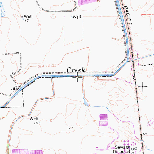 Topographic Map of Laguna Creek, CA