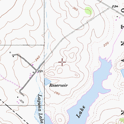 Topographic Map of Laguna De San Antonio, CA