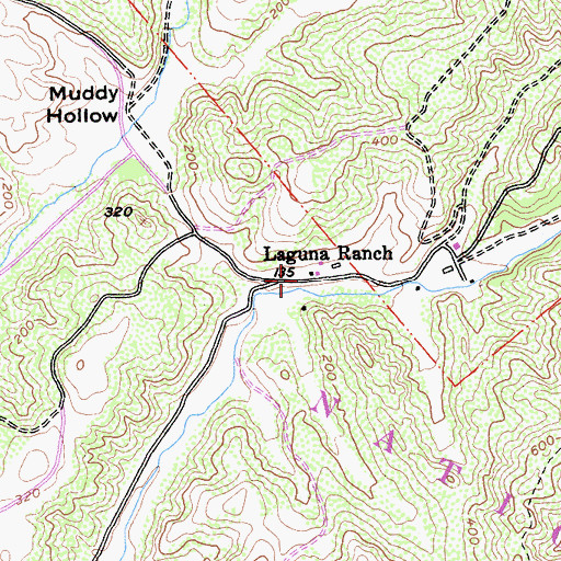 Topographic Map of Laguna Ranch, CA