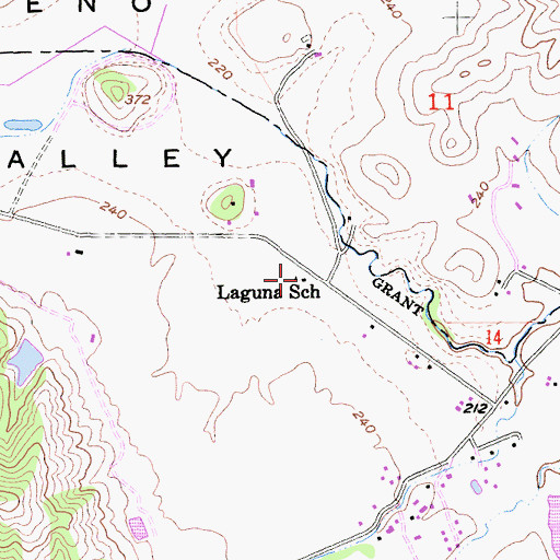 Topographic Map of Laguna Elementary School, CA