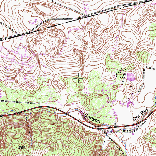 Topographic Map of Laguna Seca, CA