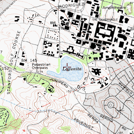 Topographic Map of Lagunita, CA