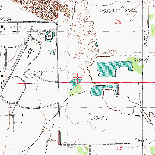 Topographic Map of Stockton Wash Retarding Dam, AZ