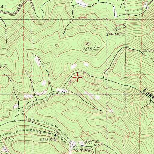 Topographic Map of Lake Gulch, CA