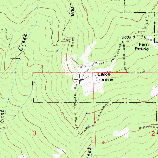 Topographic Map of Lake Prairir, CA