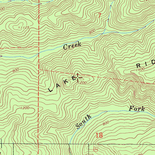 Topographic Map of Lake Ridge, CA