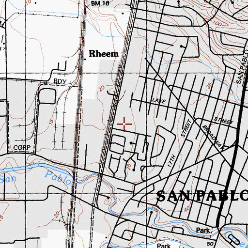 Topographic Map of Lake Elementary School, CA