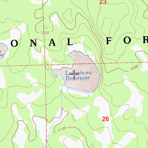 Topographic Map of Lakeshore Reservoir, CA