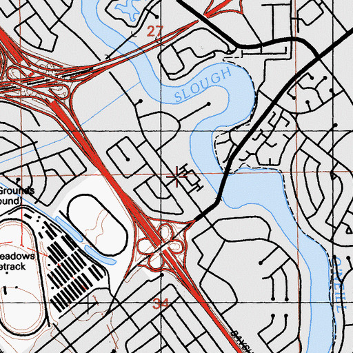 Topographic Map of Lakeshore School, CA