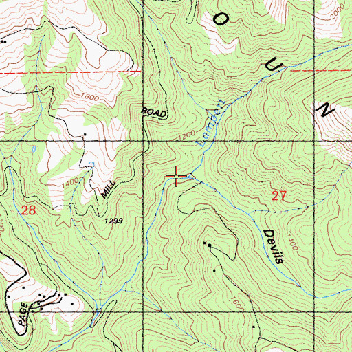 Topographic Map of Lambert Creek, CA