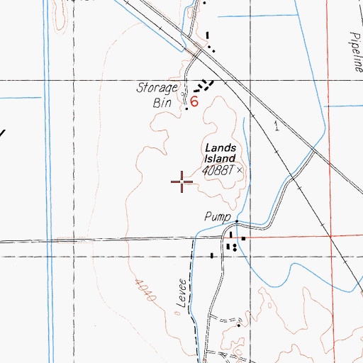Topographic Map of Lands Island, CA