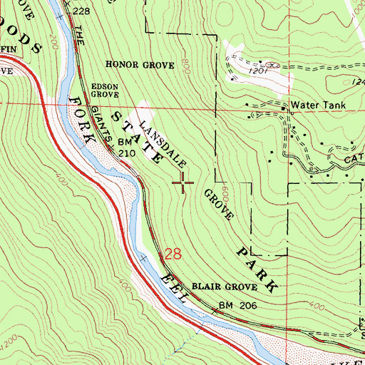 Topographic Map of Lansdale Grove, CA