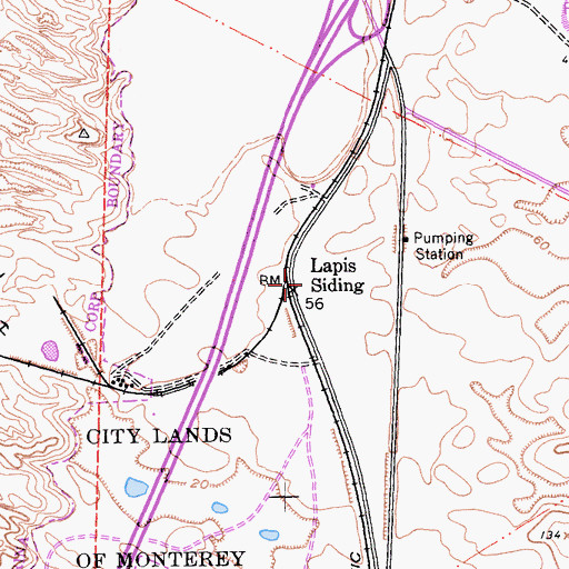 Topographic Map of Lapis Siding, CA