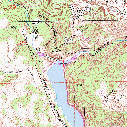Topographic Map of Larios Canyon, CA
