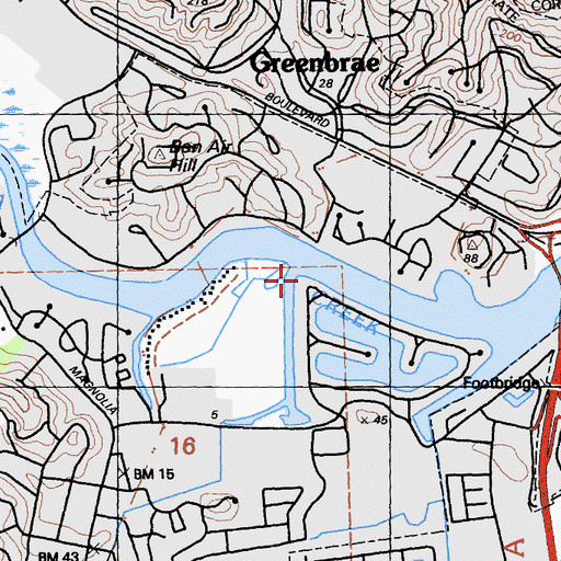 Topographic Map of Larkspur Creek, CA