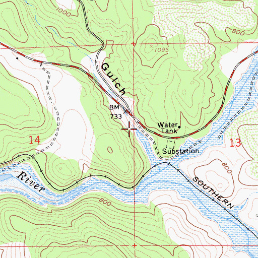Topographic Map of Latimer Gulch, CA