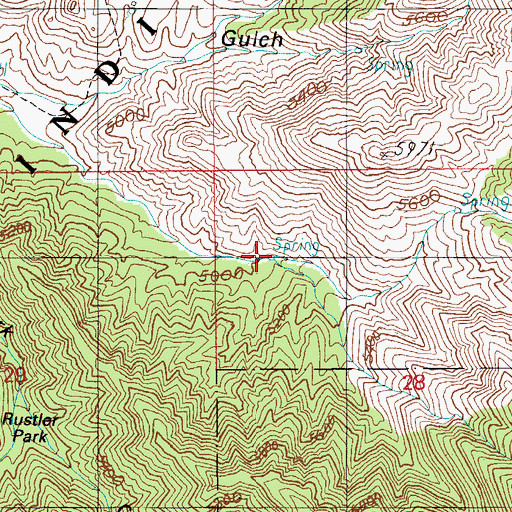 Topographic Map of Upper Kelly Spring, AZ