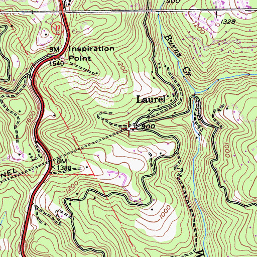 Topographic Map of Laurel, CA
