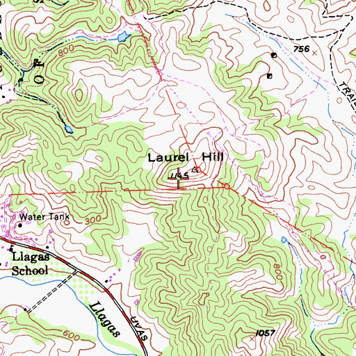 Topographic Map of Laurel Hill, CA