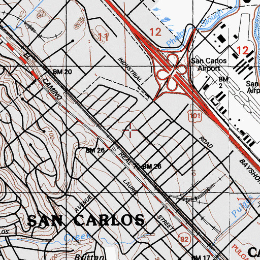Topographic Map of Laureola School, CA