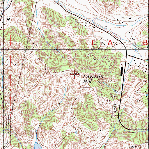 Topographic Map of Lawson Hill, CA