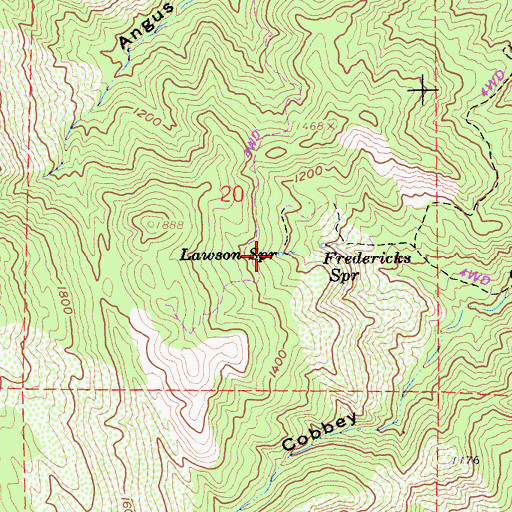 Topographic Map of Lawson Spring, CA
