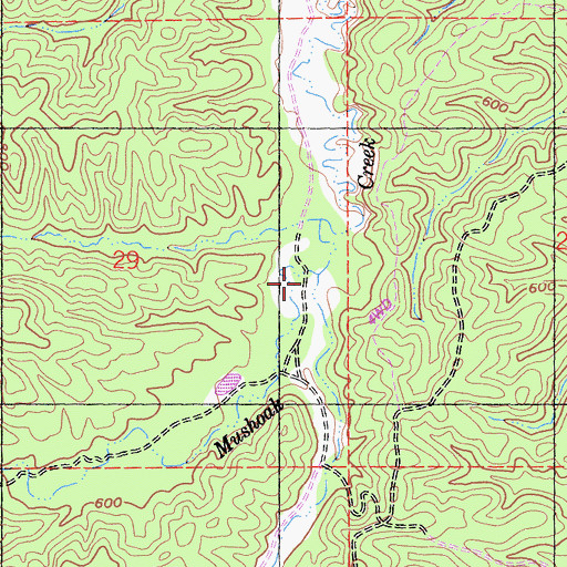 Topographic Map of Lawton Creek, CA