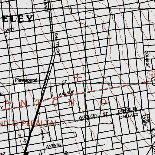 Topographic Map of Leconte Elementary School, CA