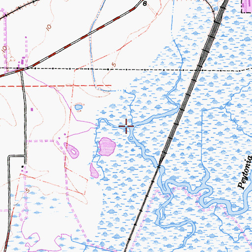 Topographic Map of Ledgewood Creek, CA