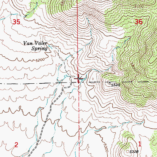 Topographic Map of Van Valer Tank, AZ
