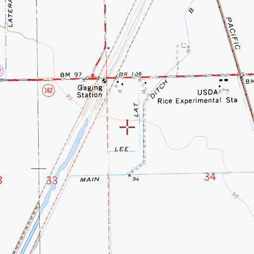 Topographic Map of Lee Lateral, CA
