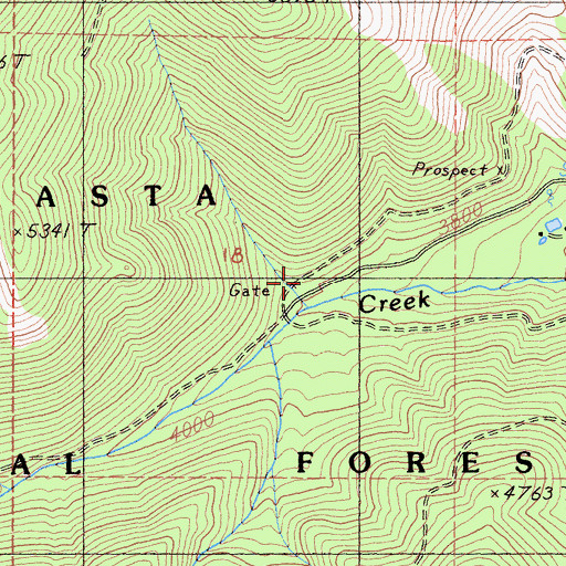 Topographic Map of Lees Lodge (historical), CA