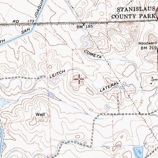 Topographic Map of Leitch Lateral, CA
