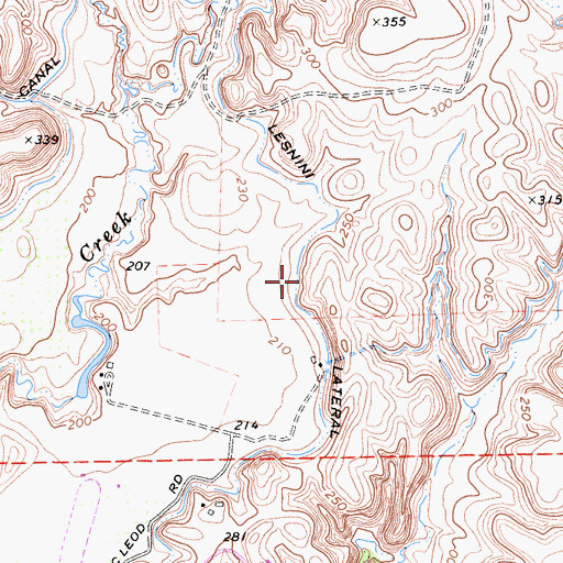 Topographic Map of Lesnini Lateral, CA
