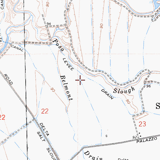 Topographic Map of Levee Drain, CA