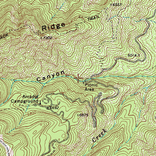 Topographic Map of Wet Canyon Campground, AZ