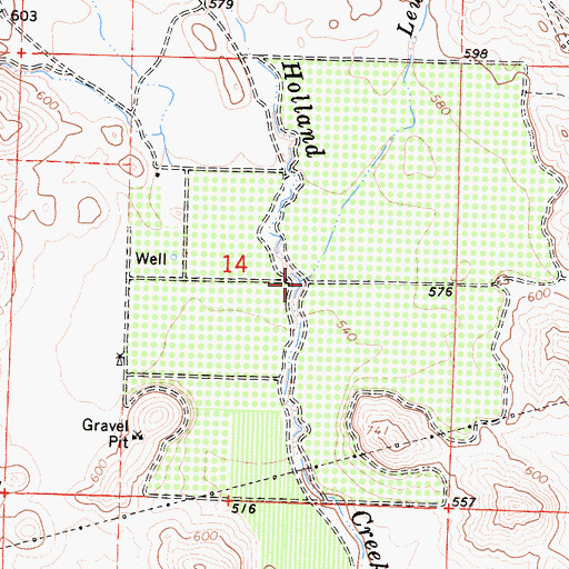 Topographic Map of Lewis Creek, CA