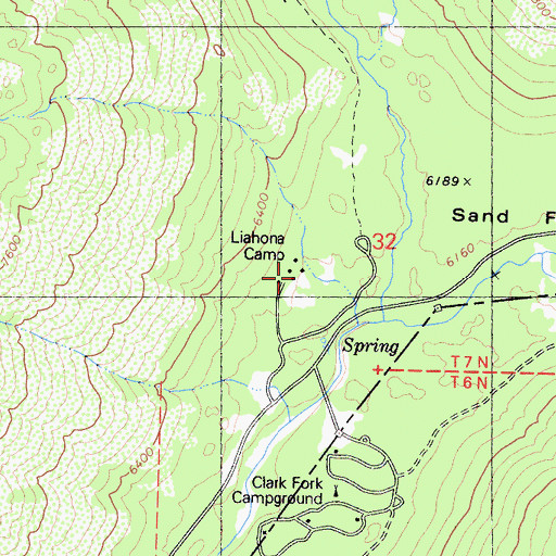 Topographic Map of Liahona Camp, CA